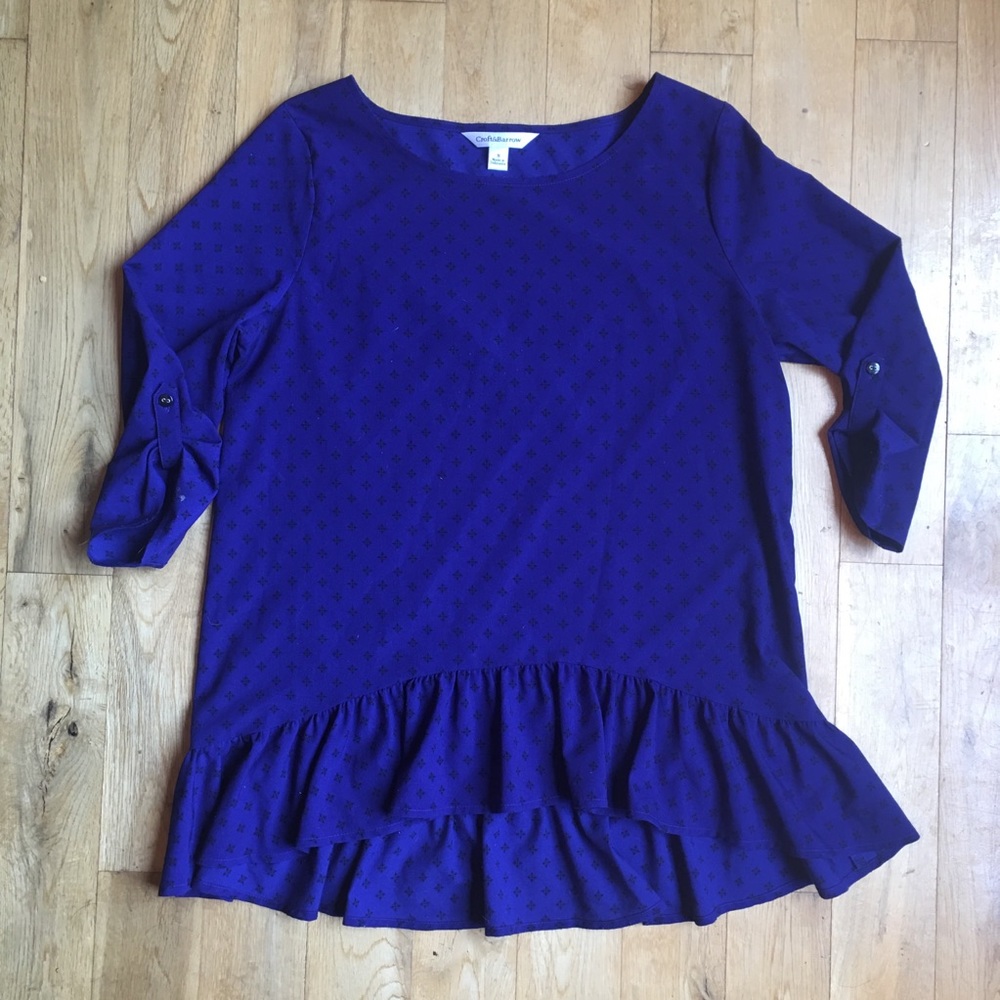 Sapphire blue peplum top